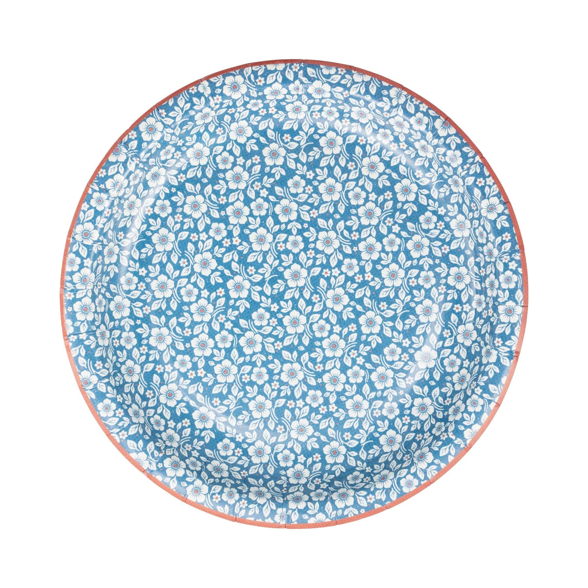 Hamptons Petite Floral 7" Paper Plate, 8ct | Patriotic Plates, July 4th Paper Plates, 4th of July Party Supplies, Paper Dessert Plates