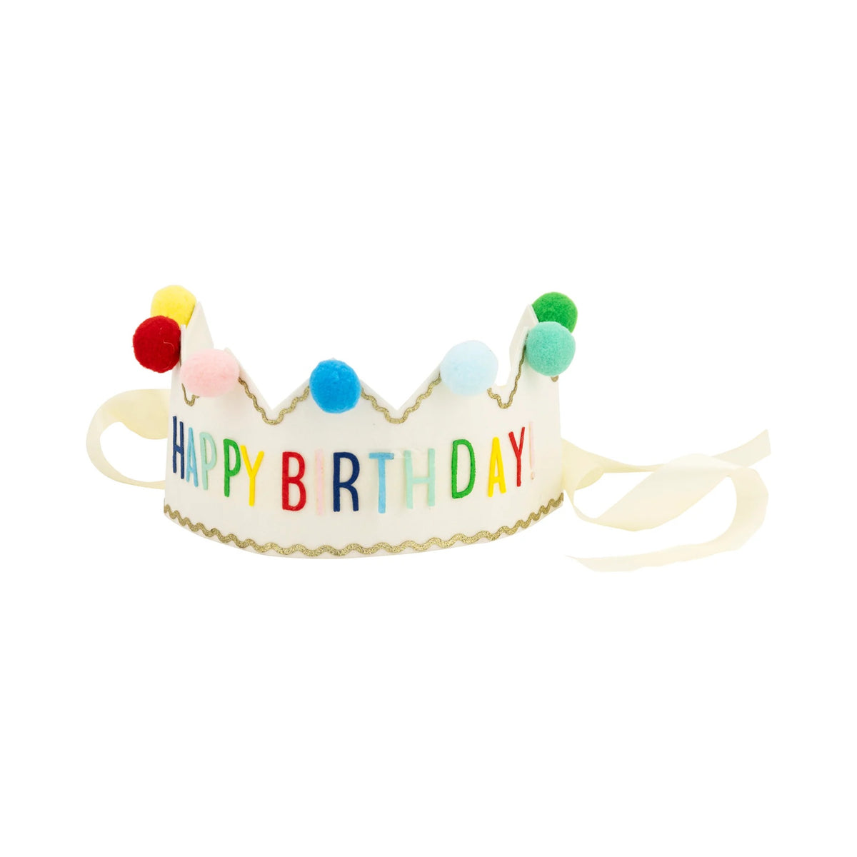 Felt Kids Birthday Crown | Birthday Party Decor, Kids Birthday Hat, Fabric Birthday Crown, Felt First Birthday Hat, Happy Birthday
