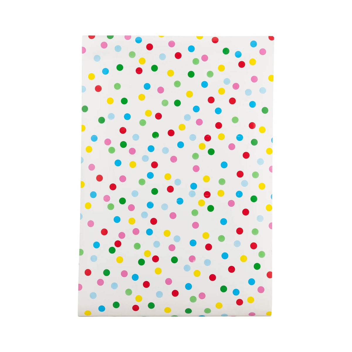 Bright Birthday Polka Dot Table Runner | Confetti Table Paper Table Runner, Ice Cream Party Table Cloth, Rainbow Birthday Party Supplies
