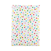 Bright Birthday Polka Dot Table Runner | Confetti Table Paper Table Runner, Ice Cream Party Table Cloth, Rainbow Birthday Party Supplies