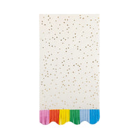 Rainbow Confetti Paper Dinner Napkin