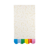 Rainbow Confetti Paper Dinner Napkin