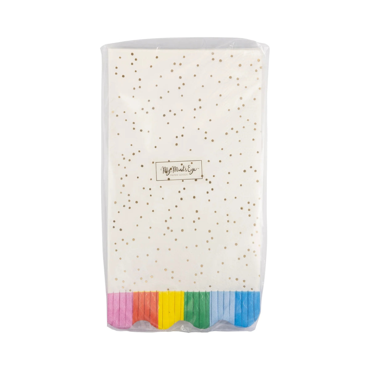Rainbow Confetti Paper Dinner Napkin