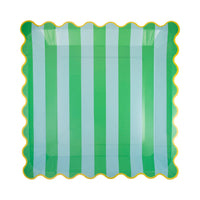 Large Striped Rainbow Paper Plates