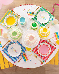 Birthday Cake Shaped Napkins, 18ct | Rainbow Birthday Party, Ice Cream Party Napkins, Sweet Treats Birthday, Sweet One Birthday