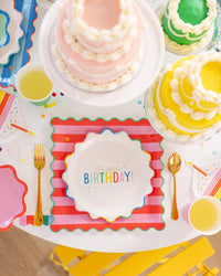 Its Your Birthday Paper Plates Rainbow