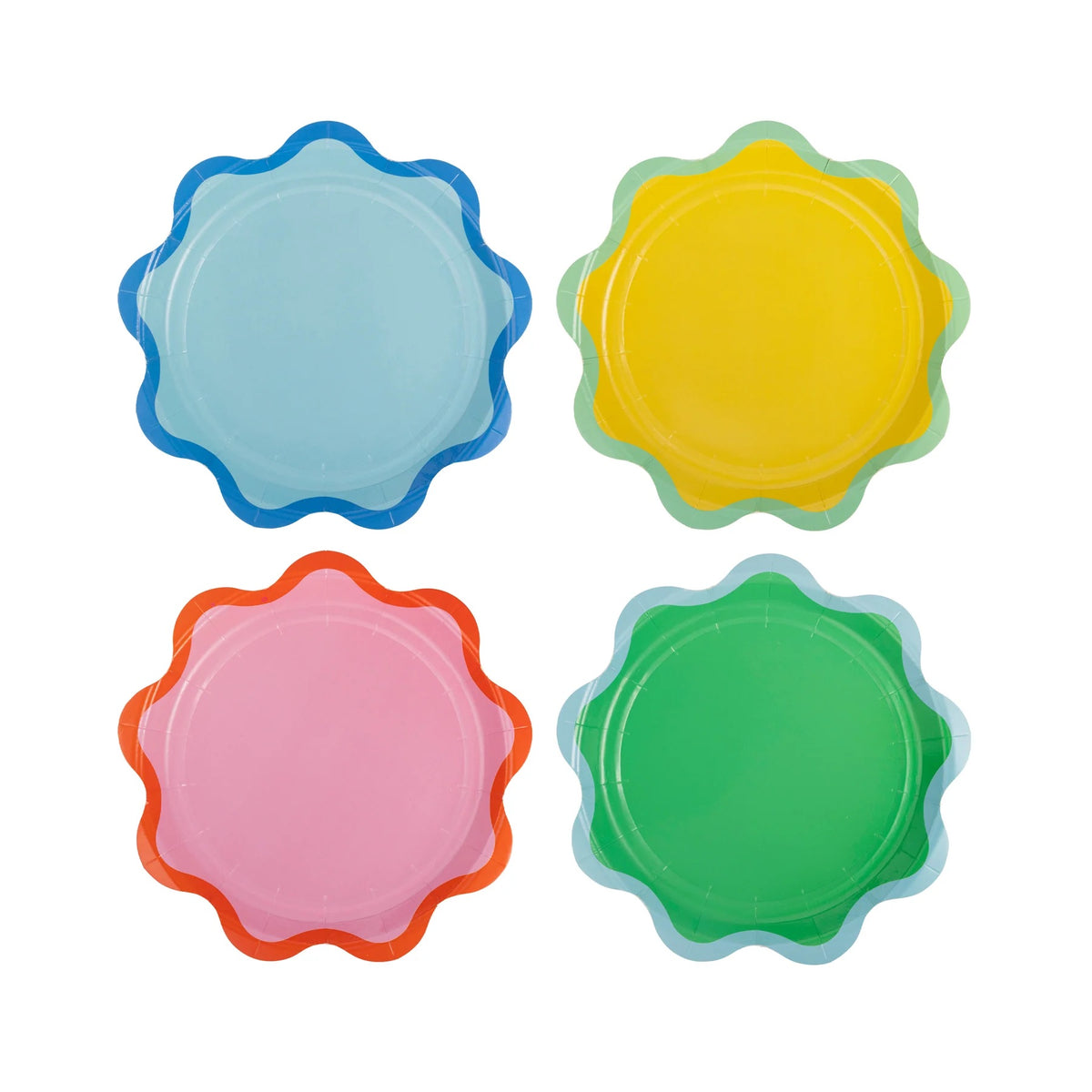 Rainbow Wavy Paper Plates