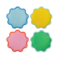 Rainbow Wavy Paper Plates