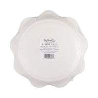 Rainbow Wavy Paper Plates in packaging back