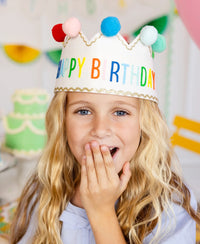 Felt Kids Birthday Crown | Birthday Party Decor, Kids Birthday Hat, Fabric Birthday Crown, Felt First Birthday Hat, Happy Birthday