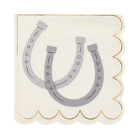 Horseshoe Paper Napkins 18ct | Cowboy Birthday, Western Party Supplies, Western Baby Shower, Farm Birthday, First Rodeo Birthday