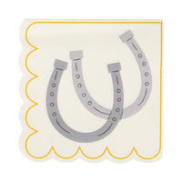 Horseshoe Paper Napkins 18ct | Cowboy Birthday, Western Party Supplies, Western Baby Shower, Farm Birthday, First Rodeo Birthday