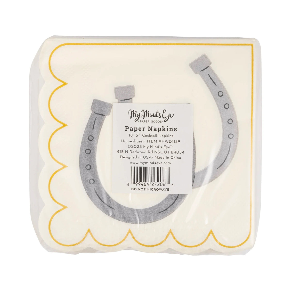 Horseshoe Paper Napkins 18ct | Cowboy Birthday, Western Party Supplies, Western Baby Shower, Farm Birthday, First Rodeo Birthday