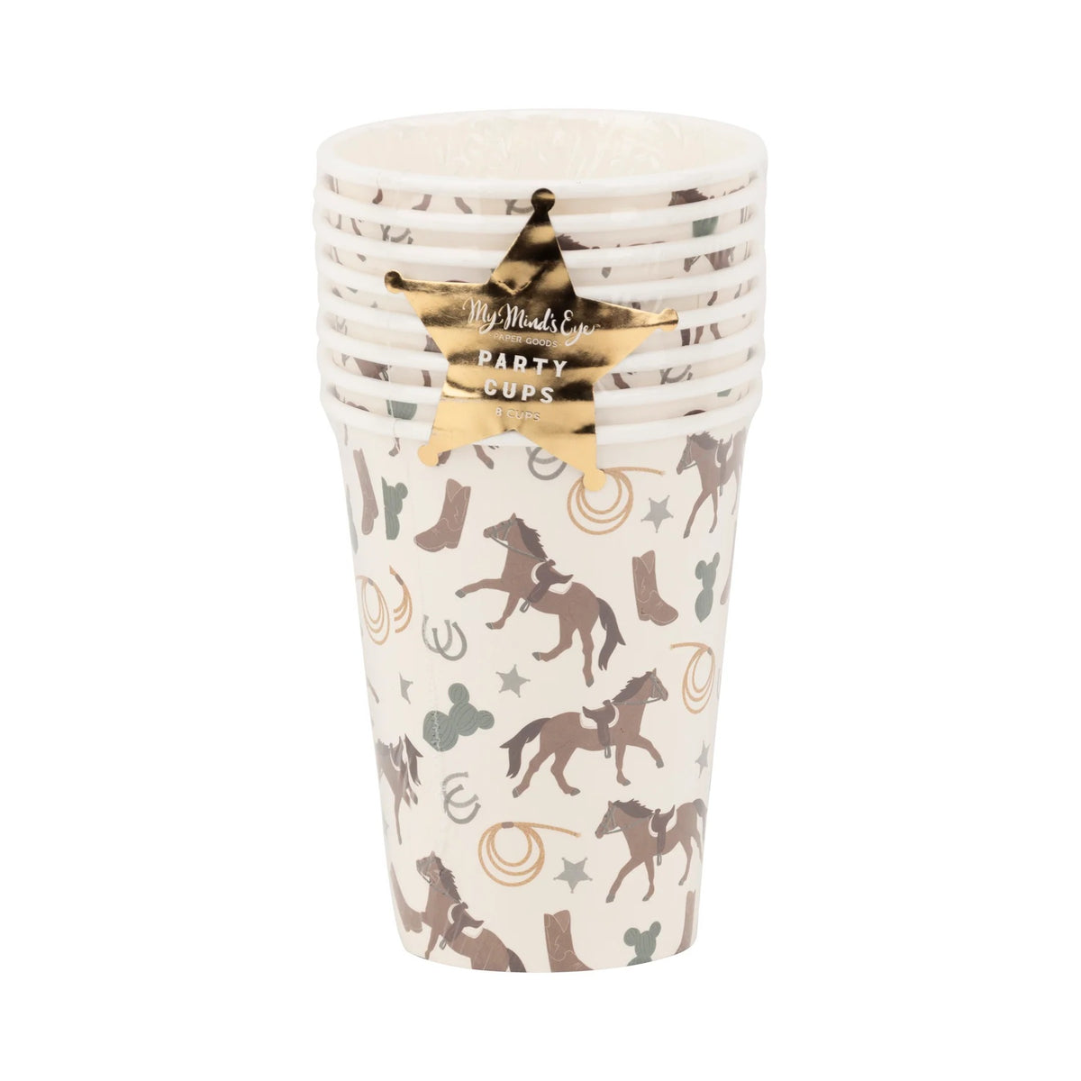 Howdy Paper Party Cups 8ct | Western Paper Cups, Cowboy Birthday, Cowboy Party Decor, Western Birthday Party, First Rodeo Birthday