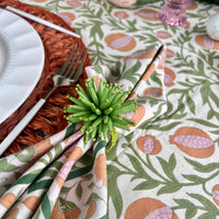 Green beaded napkin rings. 