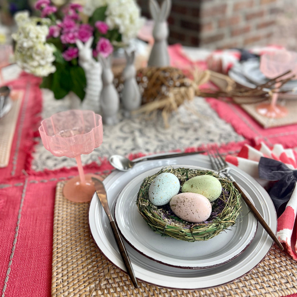 Spring birds nest perfect as a spring table decoration.