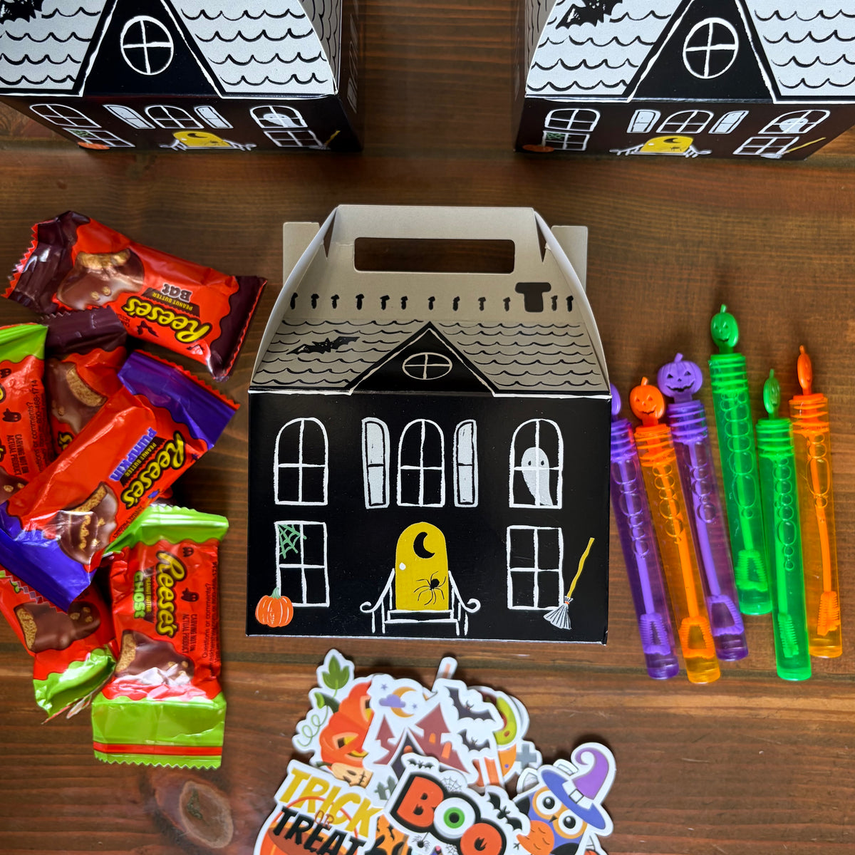 Haunted House Paper Treat Boxes
