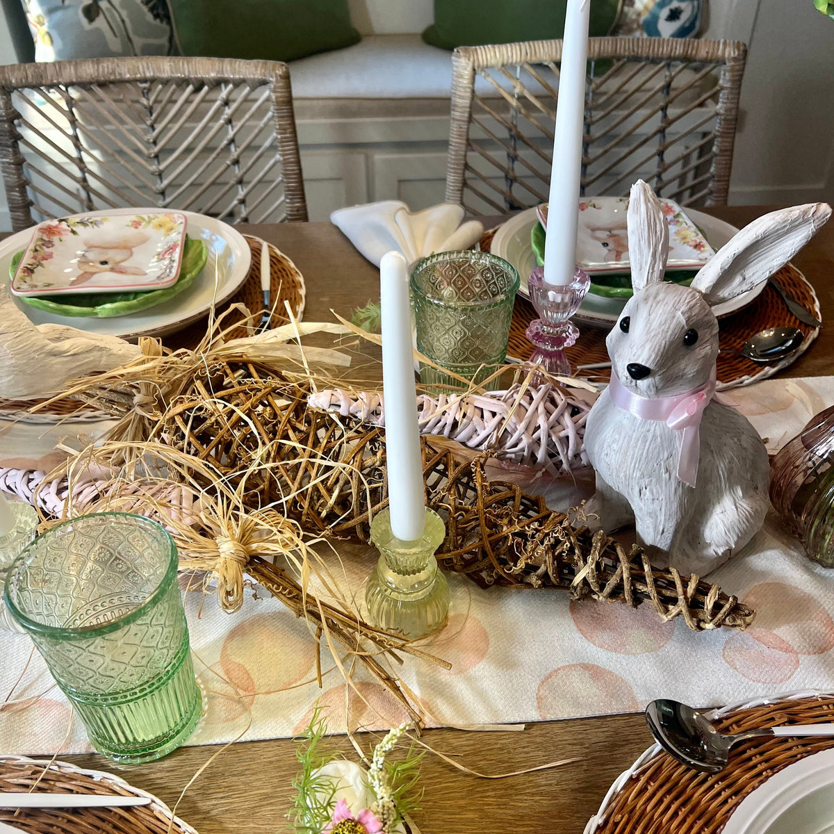 Large carrot spring decoration - perfect for an Easter tablescape.