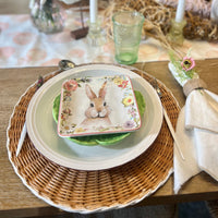 Set of 2 wicker placemats perfect for a spring table or Mother's day brunch.