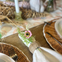 Set of 4 jute napkin rings - perfect for a boho tablescape.