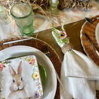 Spring floral table decor napkin picks - these adorable table decorations add a little something to your basic napkin ring!