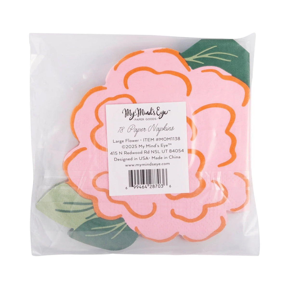 Flower Paper Cocktail Napkins, 18ct | Easter Napkins, Mother's Day Napkins, Wildflower Disposable Napkins, Baby Shower Flower Napkins