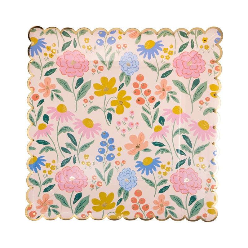 Floral Pattern Paper Plate, 8ct | Paper Plates Floral, Paper Plates Tea Party, Floral Baby Shower, Flower Plates, Mother's Day