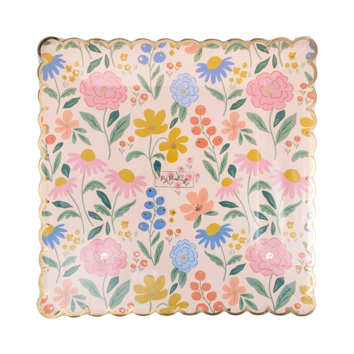 Floral Pattern Paper Plate, 8ct | Paper Plates Floral, Paper Plates Tea Party, Floral Baby Shower, Flower Plates, Mother's Day
