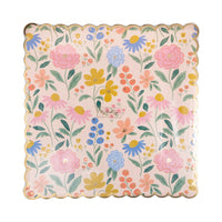Floral Pattern Paper Plate, 8ct | Paper Plates Floral, Paper Plates Tea Party, Floral Baby Shower, Flower Plates, Mother's Day