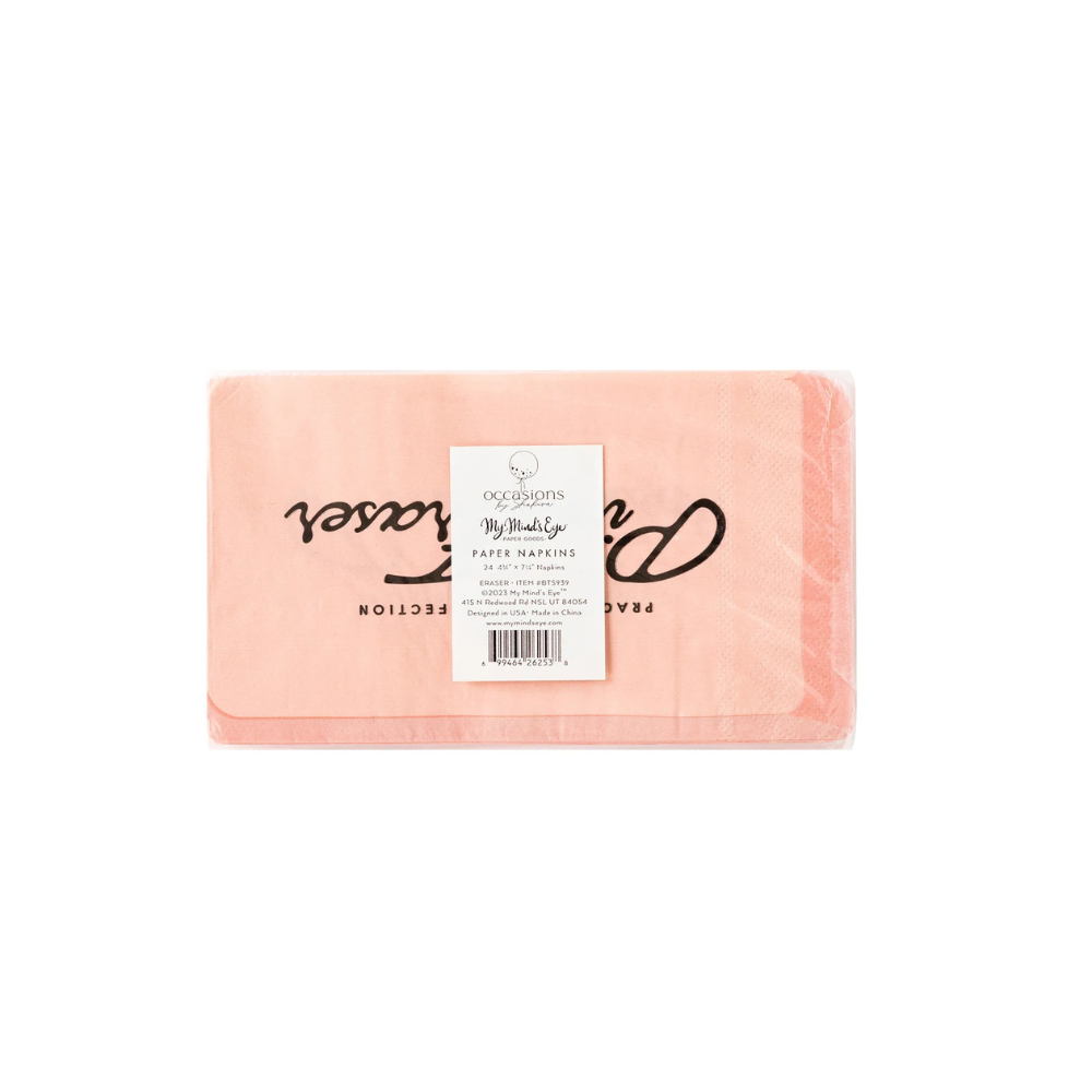 Packaged eraser napkin set with label visible, showing the size and branding from My Mind’s Eye.