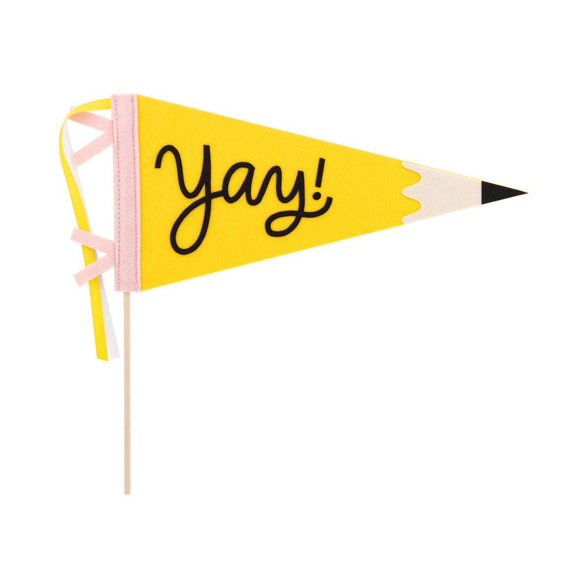 Yay Pencil Felt Pennant | Graduation Flag, Graduation Party, Graduation Centerpiece, Grad Party Decor, First Day of School, Preschool Grad