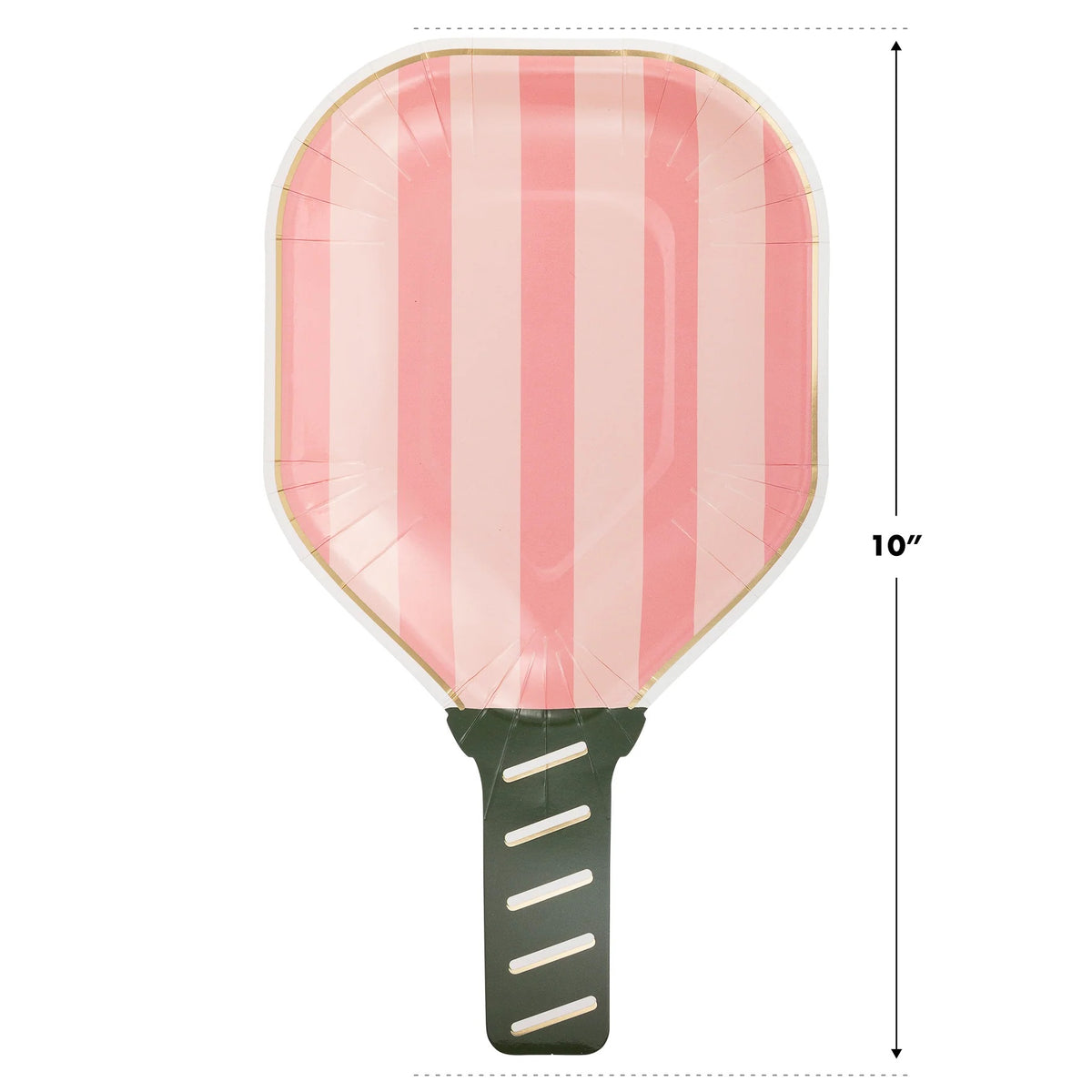 Add flair to your pickleball party ideas with our pink paddle plates. Perfect for stylish country club theme parties.