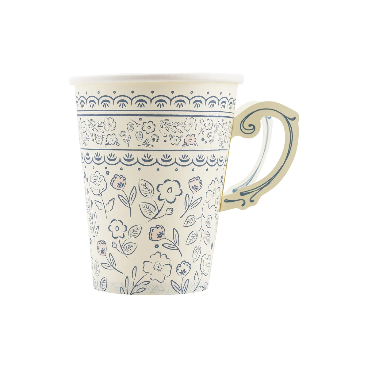 Tea Cup Paper Party Cups, 8ct | Baby Shower Cups, Tea Party Cups, Toile Baby Shower Supplies, Vintage Tea Party, Garden Birthday Decorations