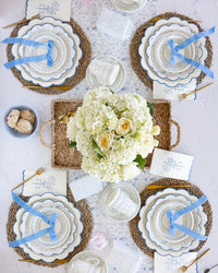 Pembroke Blue Floral Paper Table Runner | Tea Party Table Runner,  Bridgerton Bridal Shower, Garden Tea Party Decor, Tea Party Table Cloth