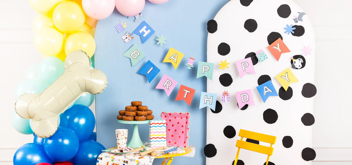 Happy Birthday Banner Dog Theme | Pet Theme Party Decor, Dog Theme Birthday Party Decor, Puppy Birthday Party Supplies, Dog Party Decoration