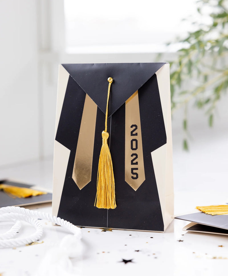 2025 Graduation Cap & Gown Treat Bags 12ct | Graduation Party Favors, Graduation Treat Bags, Grad Party Decor, High School Graduation