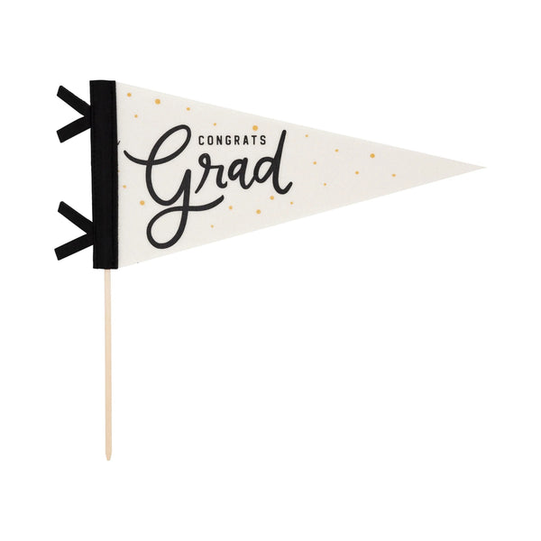 Congrats Grad Felt Pennant Flag | Graduation Flag, Graduation Party, Graduation Centerpiece, Grad Party Decor, Graduation Photo Prop