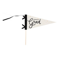 Congrats Grad Felt Pennant Flag | Graduation Flag, Graduation Party, Graduation Centerpiece, Grad Party Decor, Graduation Photo Prop