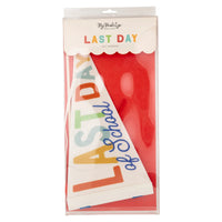 Last Day of School Primary Felt Pennant Banner | Elementary Last Day of School, Last Day of School Decorations, Last Day of School Picture