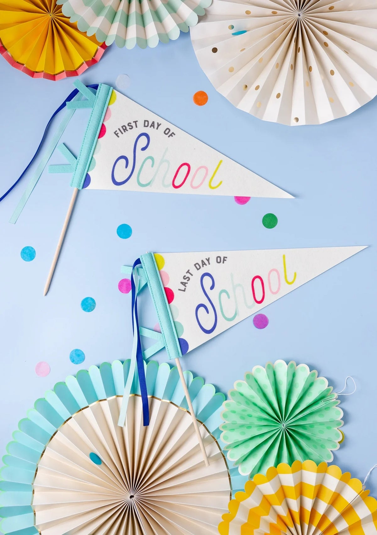 First Day Of School and Last day of School Pennant Banner Set
