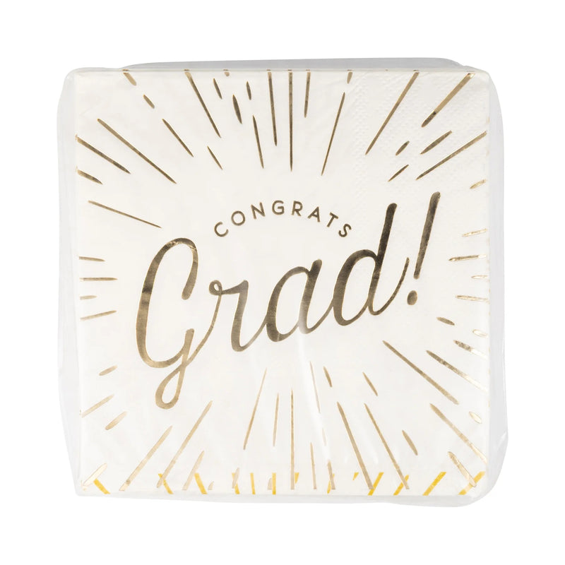 Gold Congrats Grad Paper Cocktail Napkins, 18ct | Graduation Party, Graduation Napkins, Grad Party Decor, Graduation Decor, College Grad