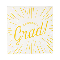 Gold Congrats Grad Paper Cocktail Napkins, 18ct | Graduation Party, Graduation Napkins, Grad Party Decor, Graduation Decor, College Grad