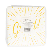 Gold Congrats Grad Paper Cocktail Napkins, 18ct | Graduation Party, Graduation Napkins, Grad Party Decor, Graduation Decor, College Grad