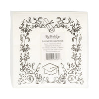 Classy Graduation Paper Cocktail Napkins, 24ct | The Future is Yours Graduation Theme, College Grad Party Napkins, Congrats Graduate