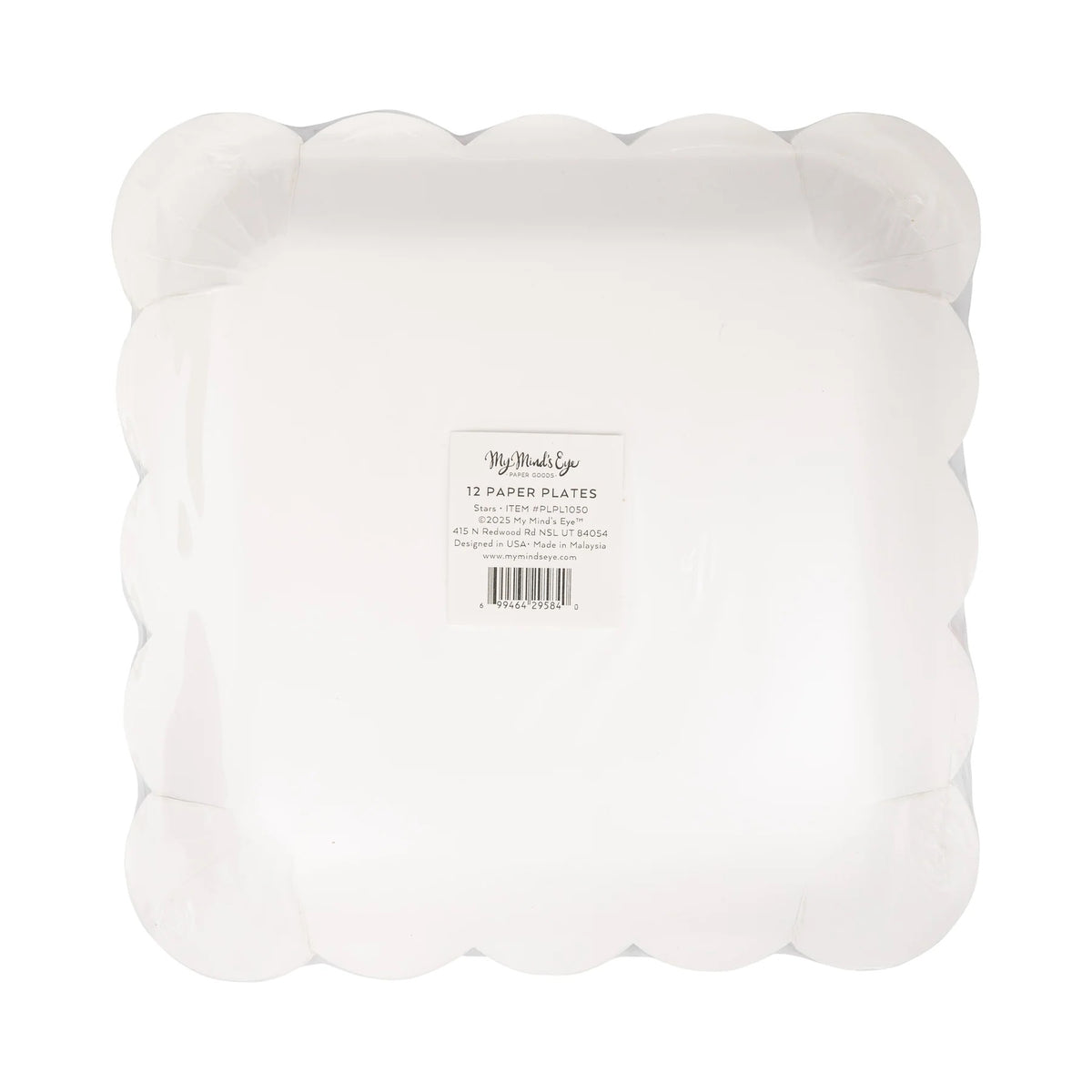 Fun patriotic-themed paper plates, covered in colorful stars, perfect for cookouts or Olympics parties.