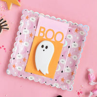 Pink and Orange Halloween Napkins - Halloween Paper Napkin Set