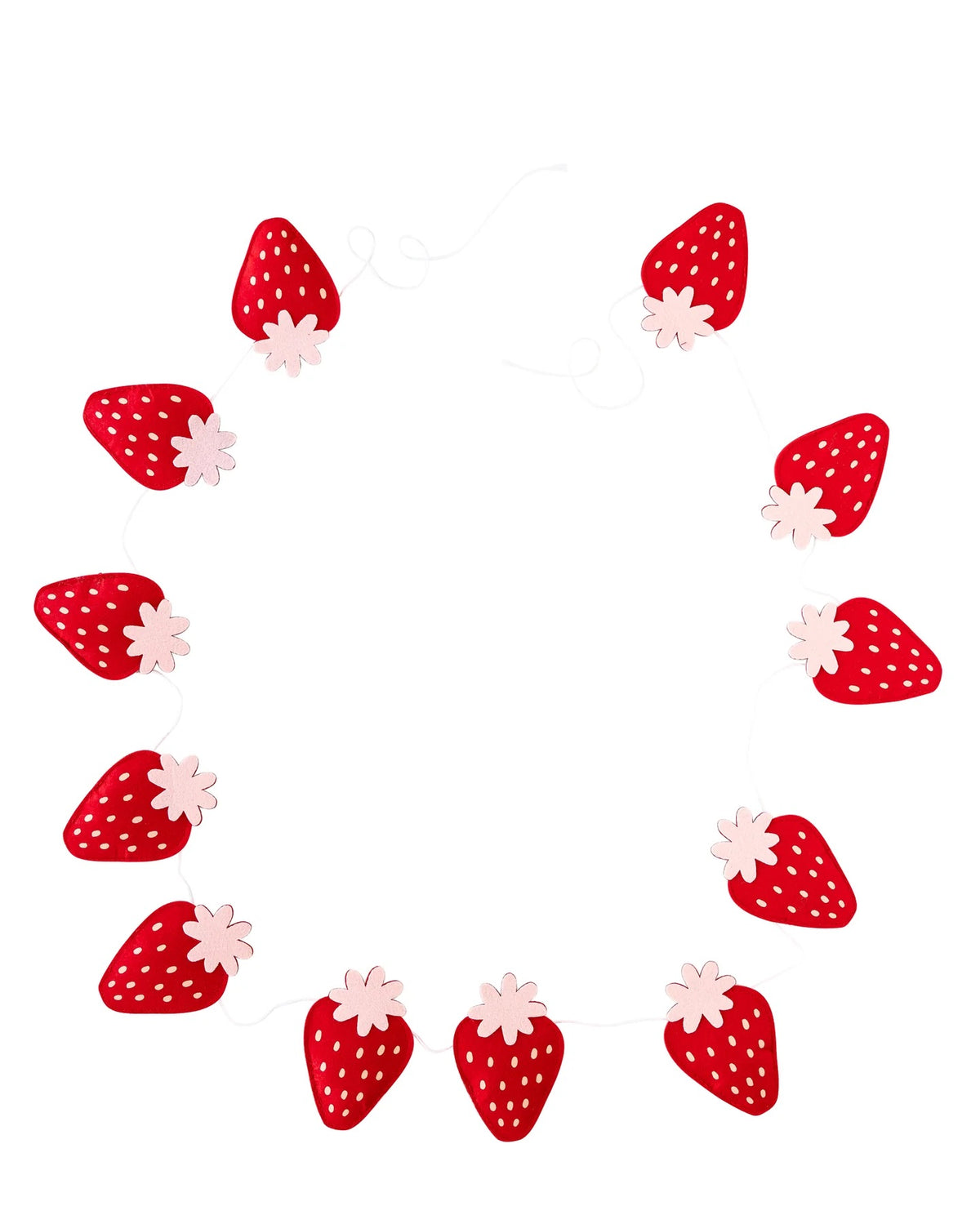 Puffy Felt Strawberry Banner | Berry First Birthday Decor, Strawberry Garland, Strawberry Party Decor, Berry First Birthday Decoration