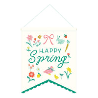 Happy Spring Canvas Banner