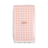 Pink Wicker Dinner Napkins in packaging, showcasing a vintage-inspired woven print.