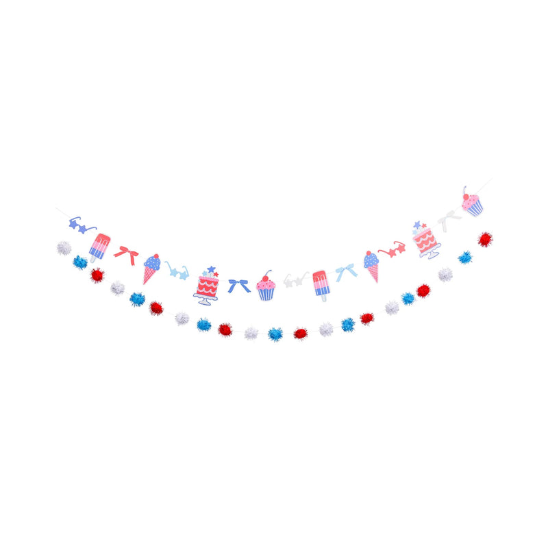 Summertime Party Banner Set | 4th of July Banner, Patriotic Banner, Summer Birthday Party, 4th of July Party Decor, Pool Party, Ice Cream